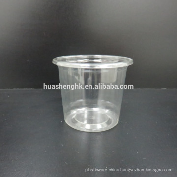 Disposable Custom Printed 150ml Clear PET Plastic Cup with Lid